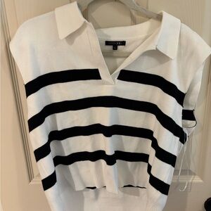 Women's Black and White Striped sweater